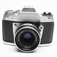 Exakta 500 SLR w/Carl Zeiss Jena Tessar 50mm f2.8 + Case, Spool, Shoe
