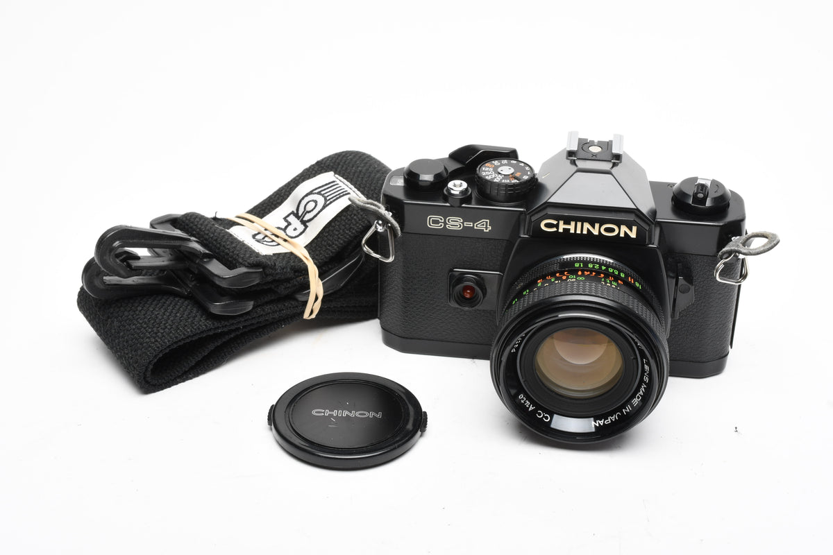 Chinon CS-4 35mm SLR w/ Petri 55mm f1.8 Prime lens, New Seals, Great!