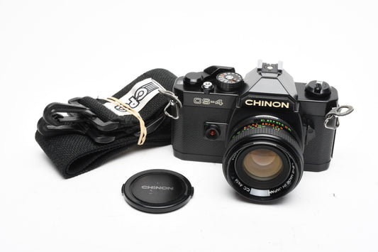 Chinon CS-4 35mm SLR w/ Petri 55mm f1.8 Prime lens, New Seals, Great!