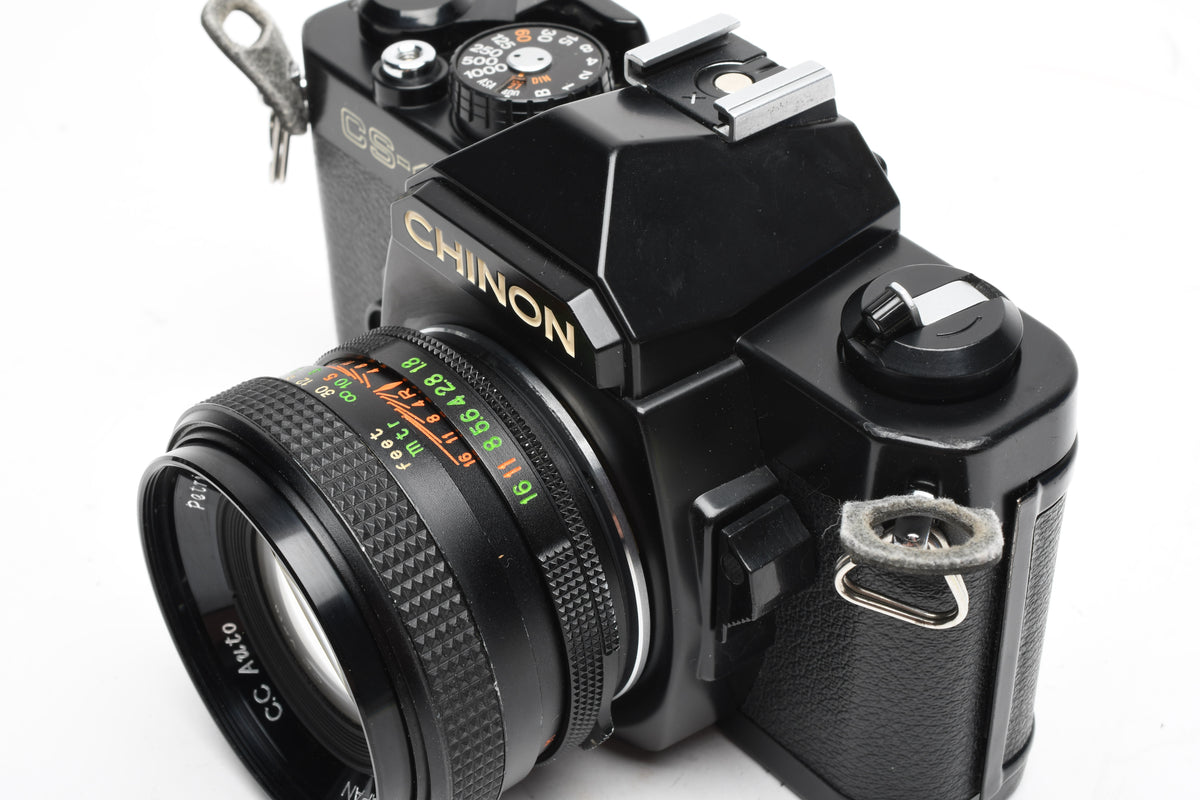 Chinon CS-4 35mm SLR w/ Petri 55mm f1.8 Prime lens, New Seals, Great!