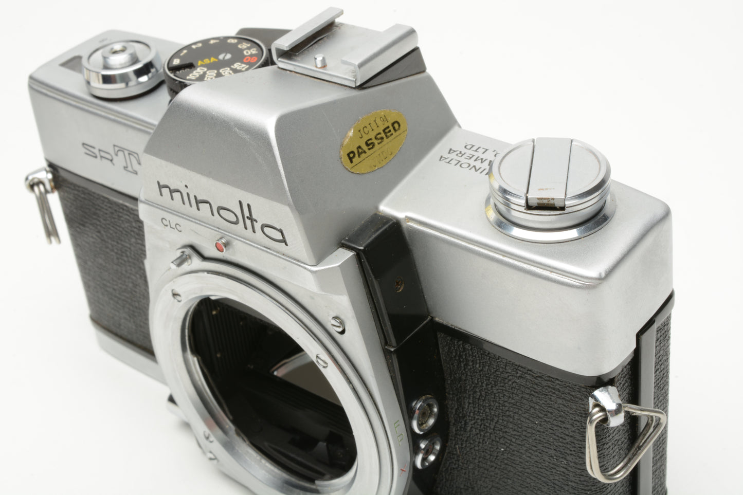 Minolta SRT-101 Chrome 35mm SLR Body Only, cap+manuals+new seals, Tested