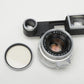 Leica 35mm f2 Summicron M Lens (Ver 1) Chrome 11108 w/Goggles, Very clean!