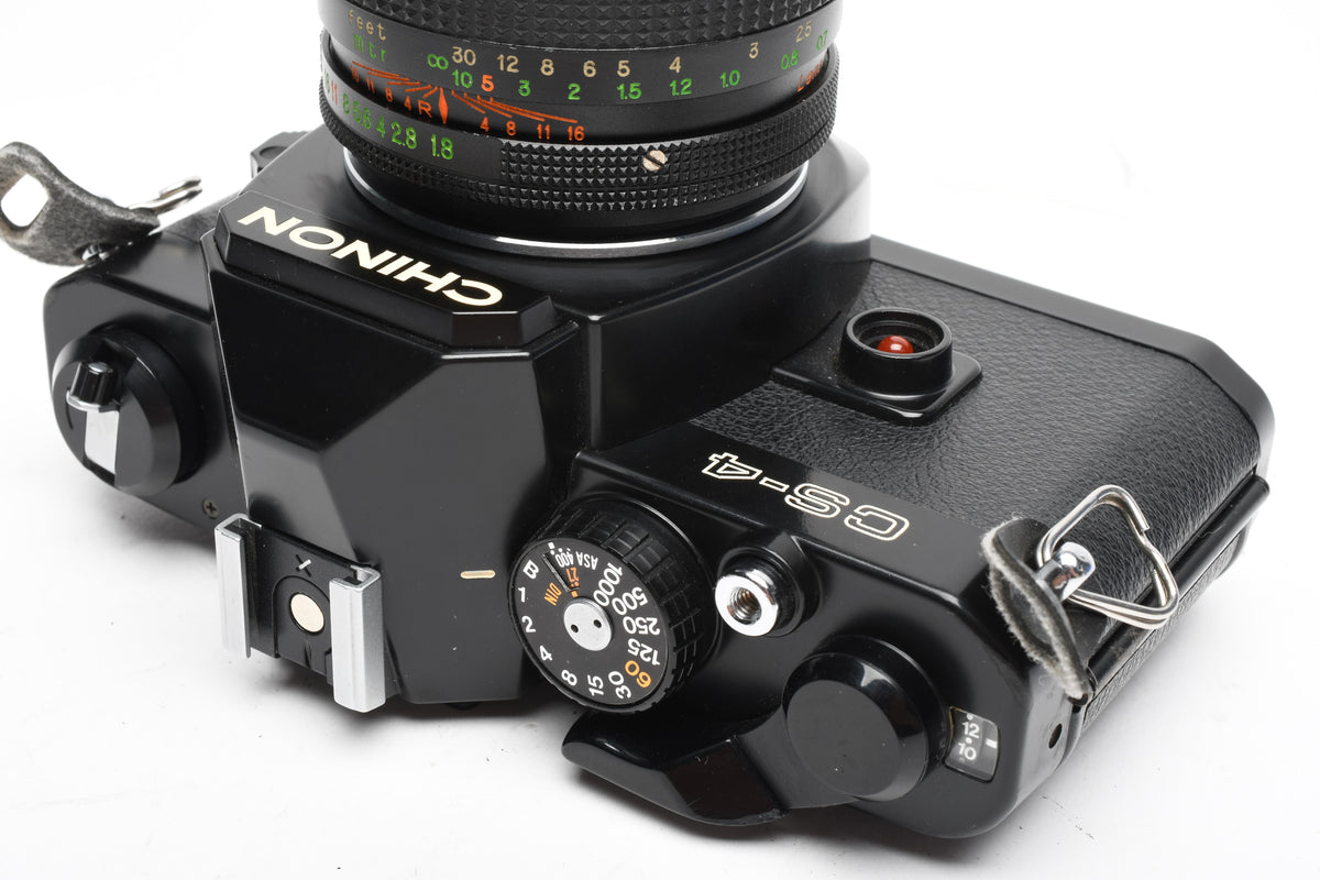 Chinon CS-4 35mm SLR w/ Petri 55mm f1.8 Prime lens, New Seals, Great!