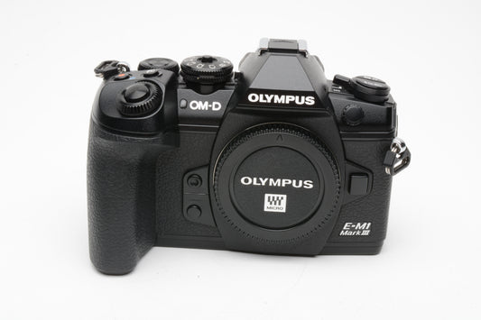 Olympus OM-D E-M1 Mark III Mirrorless Body, Only 9766 Acts! Boxed, Very clean