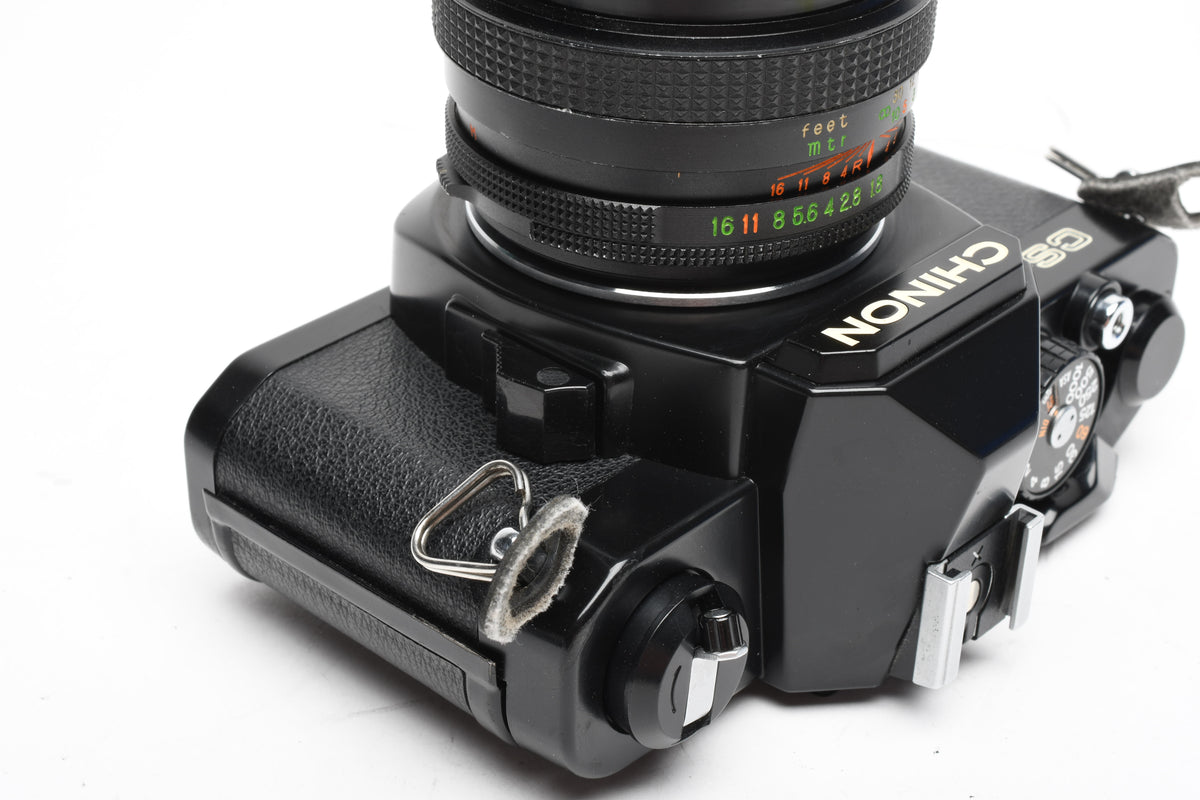 Chinon CS-4 35mm SLR w/ Petri 55mm f1.8 Prime lens, New Seals, Great!