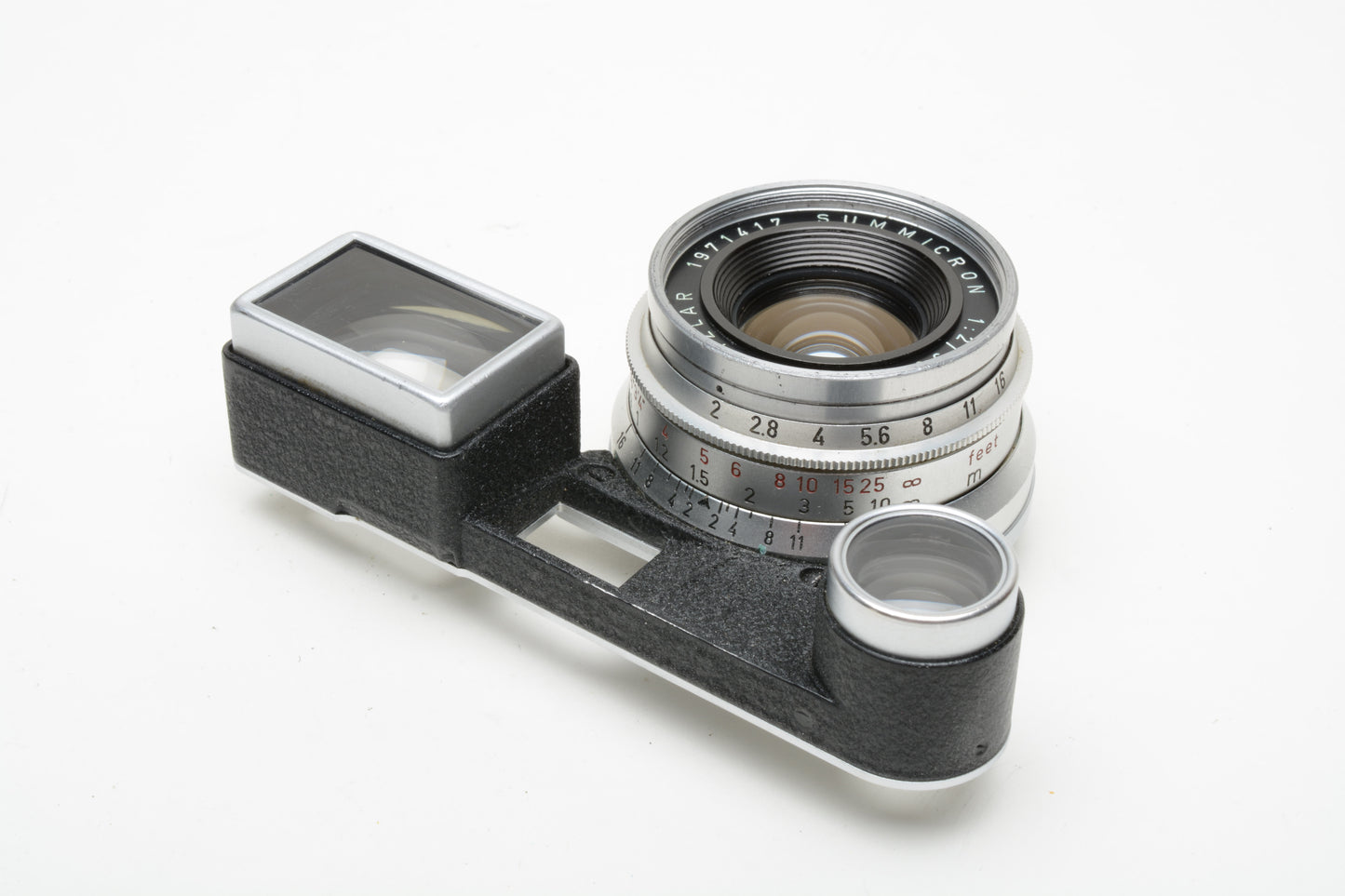 Leica 35mm f2 Summicron M Lens (Ver 1) Chrome 11108 w/Goggles, Very clean!