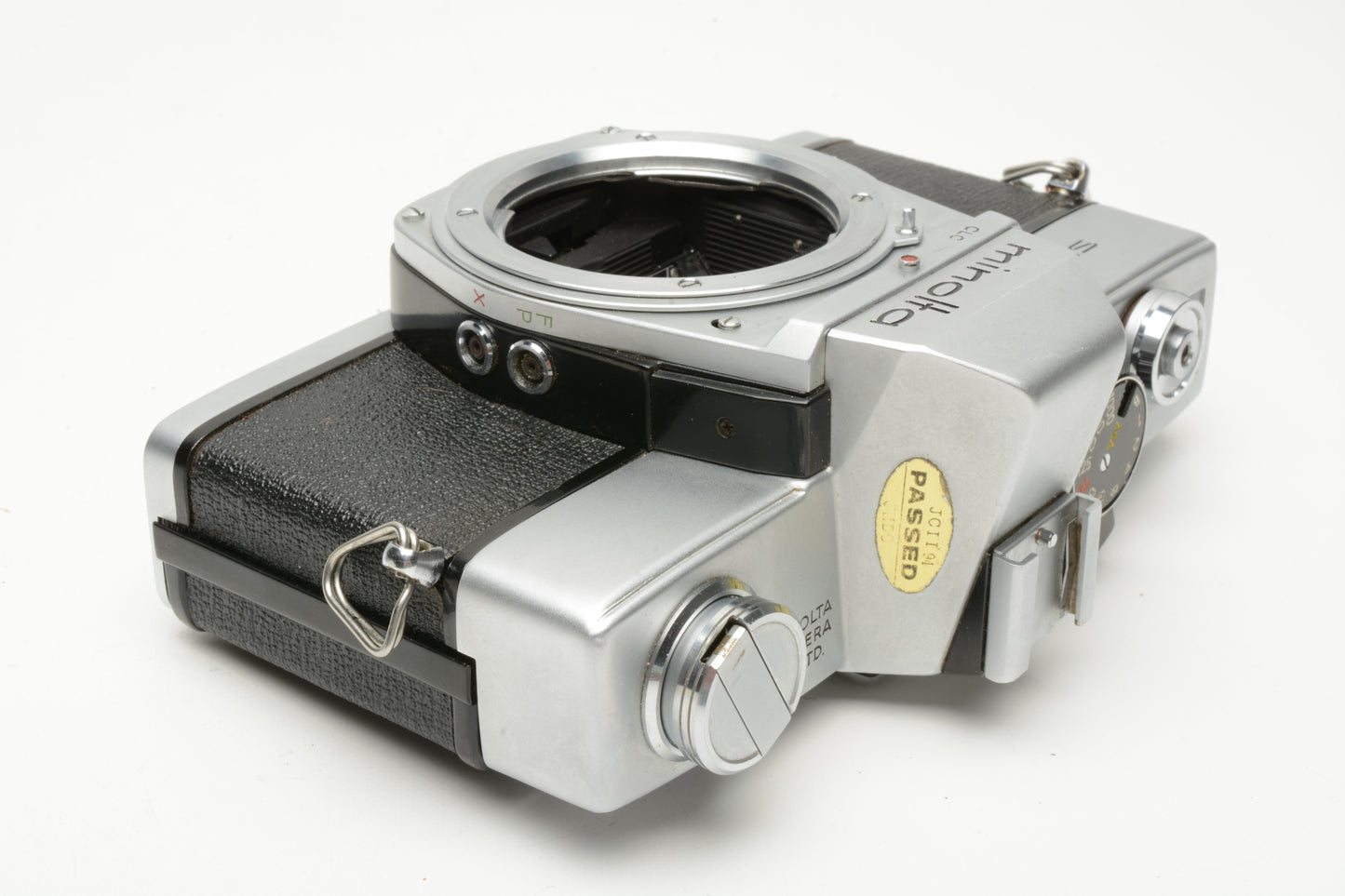 Minolta SRT-101 Chrome 35mm SLR Body Only, cap+manuals+new seals, Tested