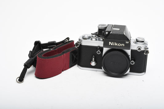 Nikon F2 35mm SLR body w/DP-1 finder, very clean & accurate, timeless (silver)