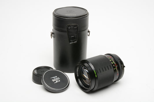 Sigma 135mm f2.8 Pantel Portrait lens for MD Mount, case+caps