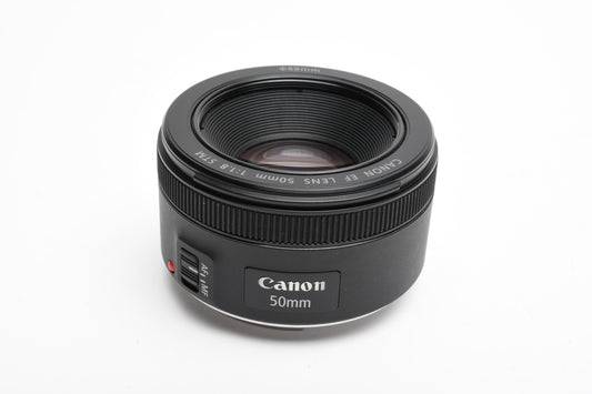 Canon EF 50mm f1.8 STM prime lens, caps, Mint- Boxed