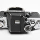 Nikon F2 35mm SLR body w/DP-1 finder, very clean & accurate, timeless (silver)