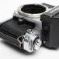 Nikon F2 35mm SLR body w/DP-1 finder, very clean & accurate, timeless (silver)