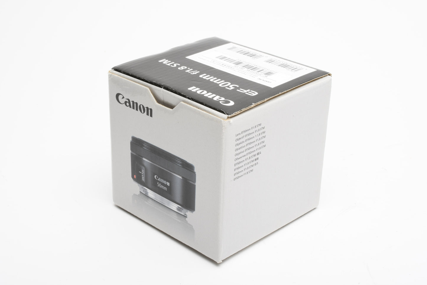 Canon EF 50mm f1.8 STM prime lens, caps, Mint- Boxed