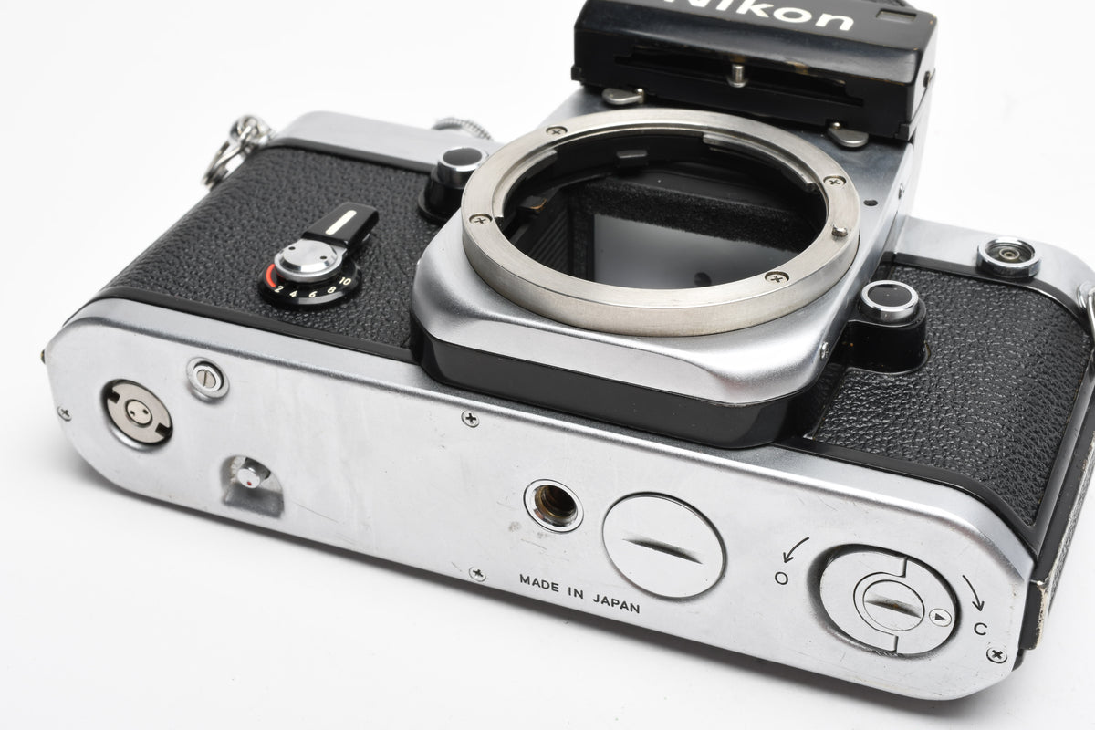 Nikon F2 35mm SLR body w/DP-1 finder, very clean & accurate, timeless (silver)