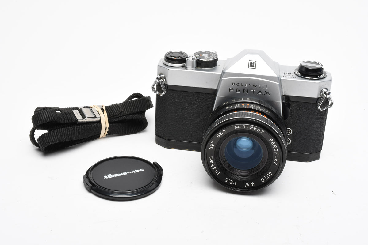 Pentax Spotmatic SP1000 35mm SLR w/35mm f2.8 lens, Great! New seals