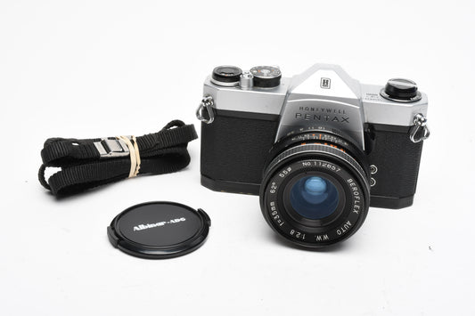 Pentax Spotmatic SP1000 35mm SLR w/35mm f2.8 lens, Great! New seals