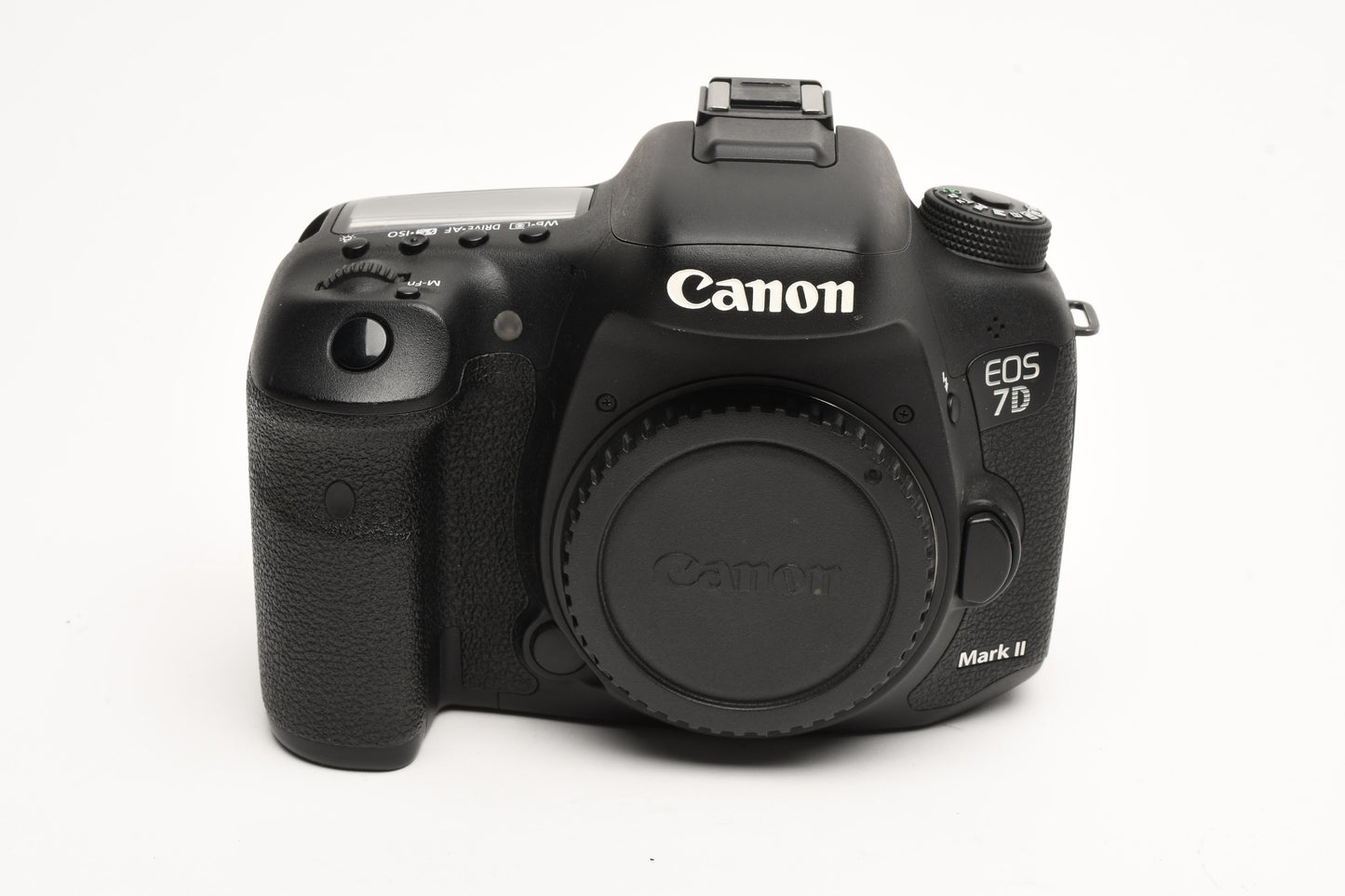 Canon EOS 7D Mark II DSLR Body w/3 batts, charger, strap, 52K Acts, Tested, Nice