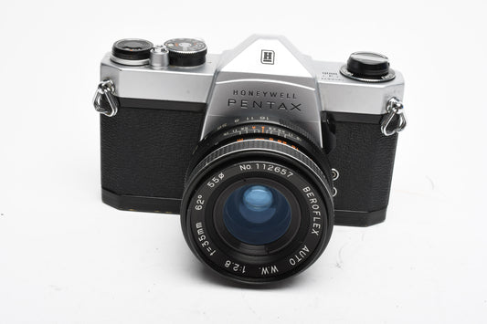 Pentax Spotmatic SP1000 35mm SLR w/35mm f2.8 lens, Great! New seals