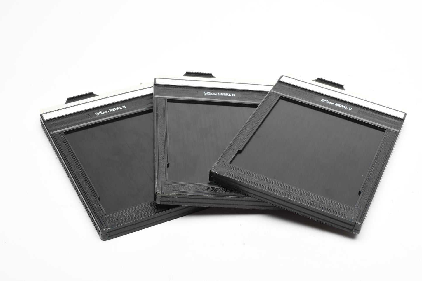 3X Lisco Regal II 4x5 sheet film holder, very clean w/Dark slides