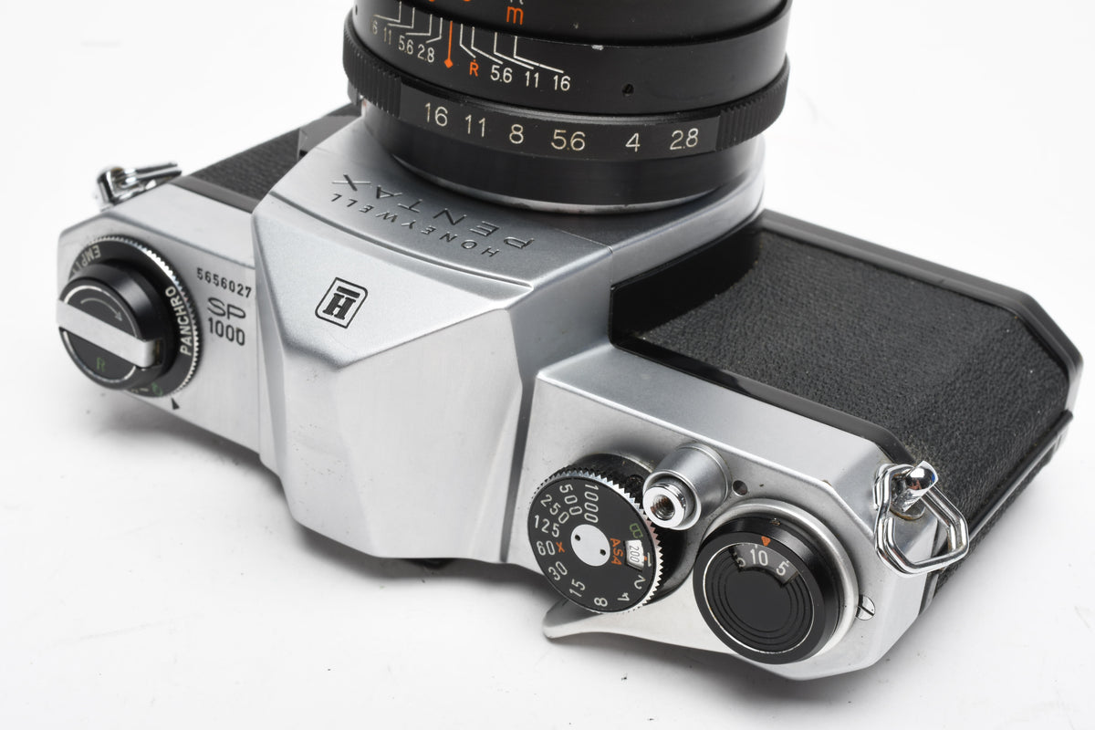 Pentax Spotmatic SP1000 35mm SLR w/35mm f2.8 lens, Great! New seals