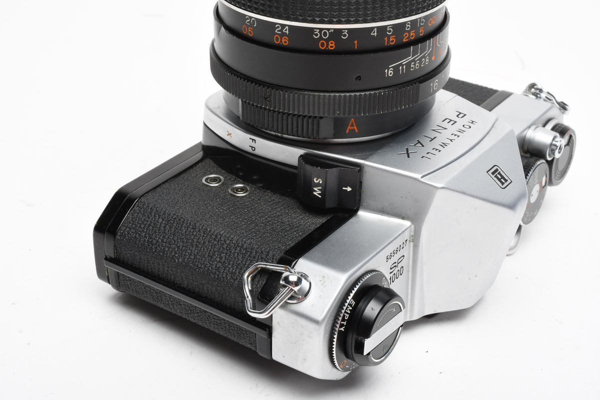 Pentax Spotmatic SP1000 35mm SLR w/35mm f2.8 lens, Great! New seals