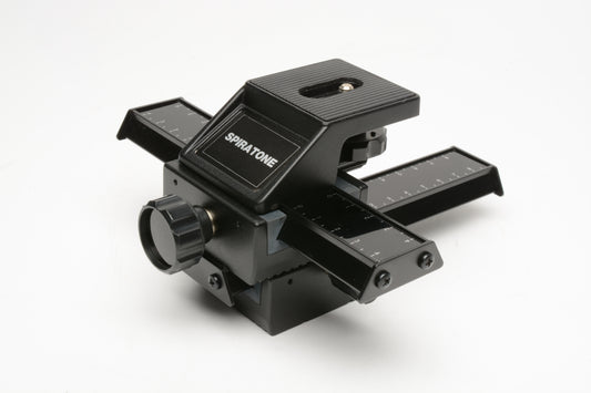 Spiratone Macro Focusing Camera Mount Rail 4 Way Slider, Very clean