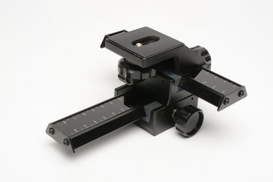 Spiratone Macro Focusing Camera Mount Rail 4 Way Slider, Very clean