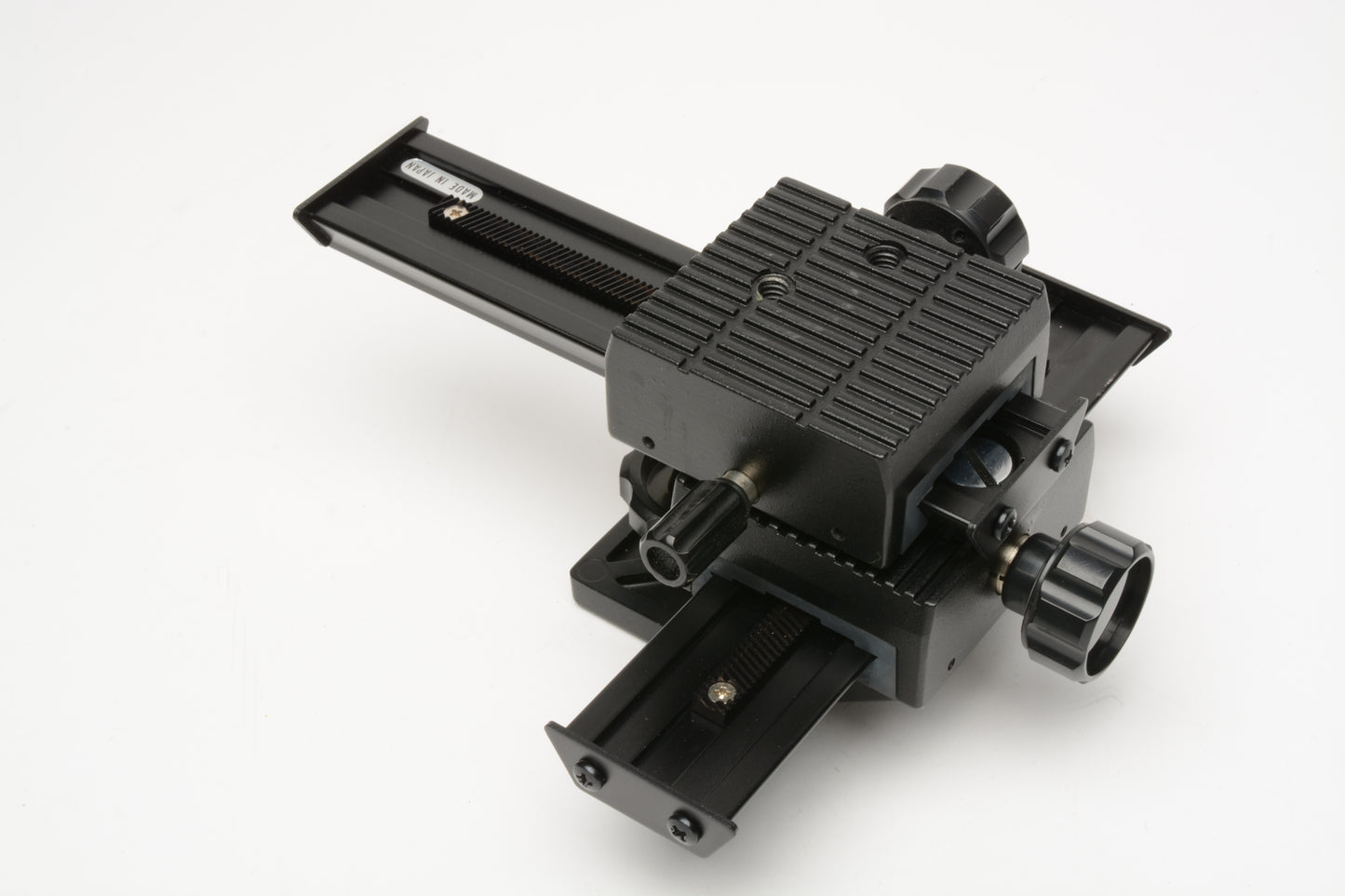 Spiratone Macro Focusing Camera Mount Rail 4 Way Slider, Very clean