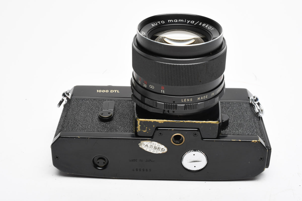 Mamiya 1000DTL Black Body w/Mamiya 55mm f1.4 lens, New Seals, Nice!