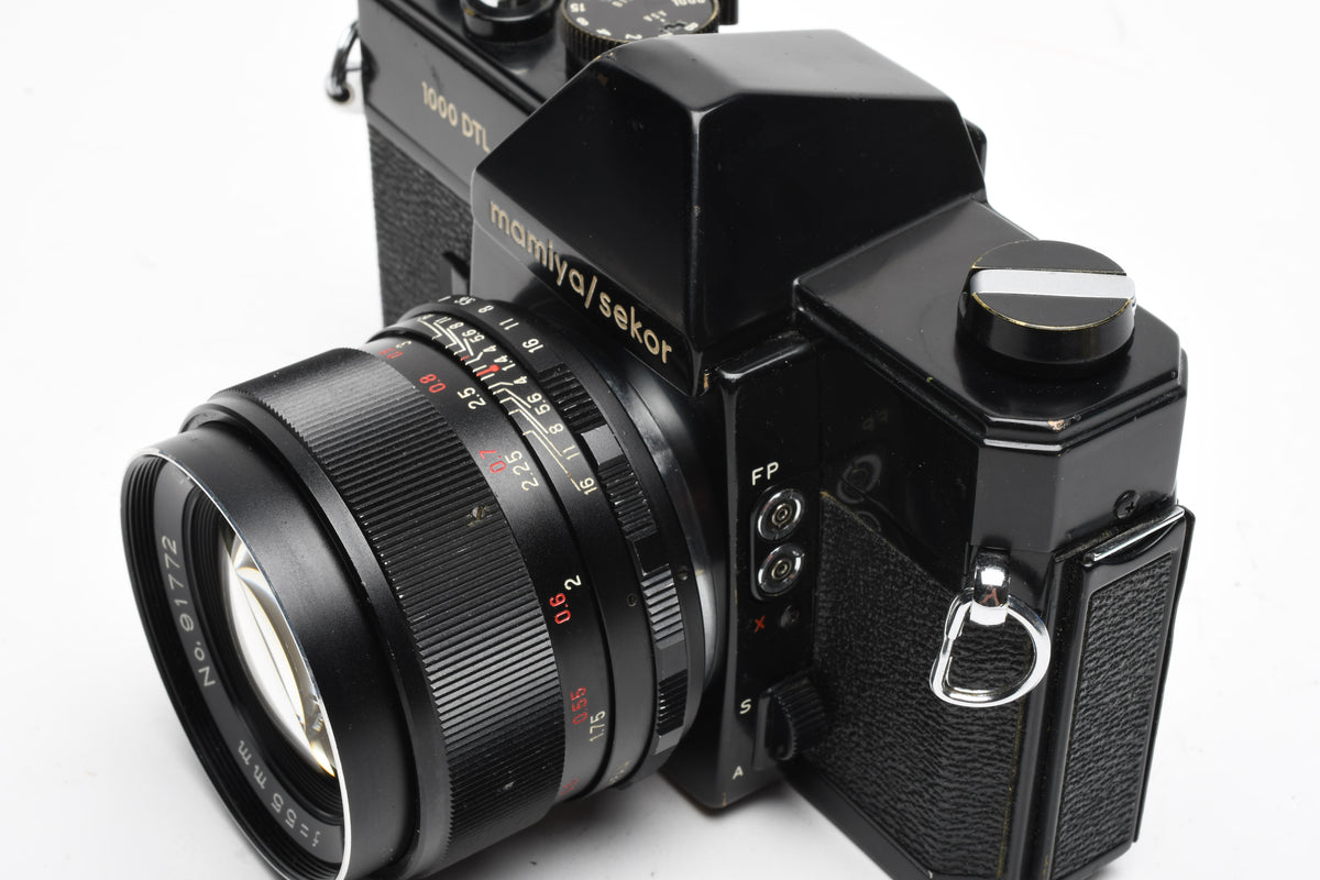 Mamiya 1000DTL Black Body w/Mamiya 55mm f1.4 lens, New Seals, Nice!