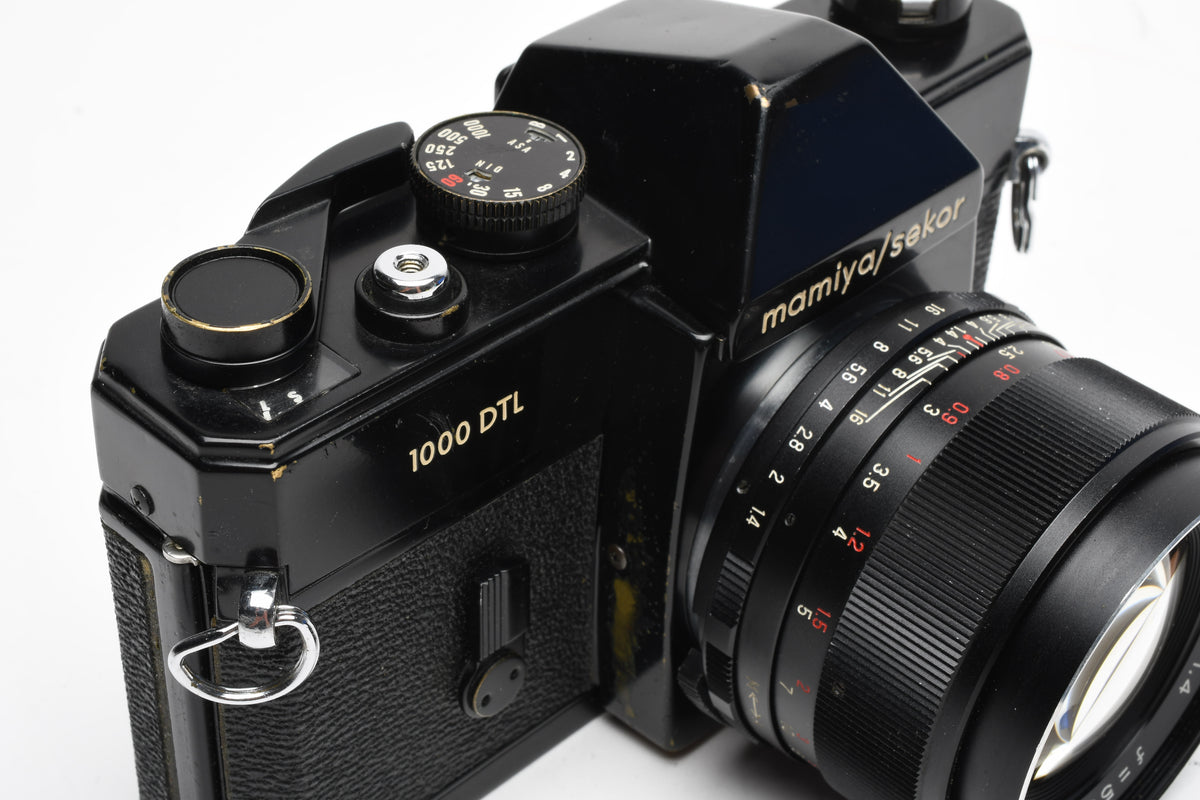 Mamiya 1000DTL Black Body w/Mamiya 55mm f1.4 lens, New Seals, Nice!
