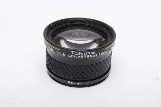 Tokina VSC-0714 Video camera auxiliary lenses .7X & 1.4X in case, + caps (52mm)