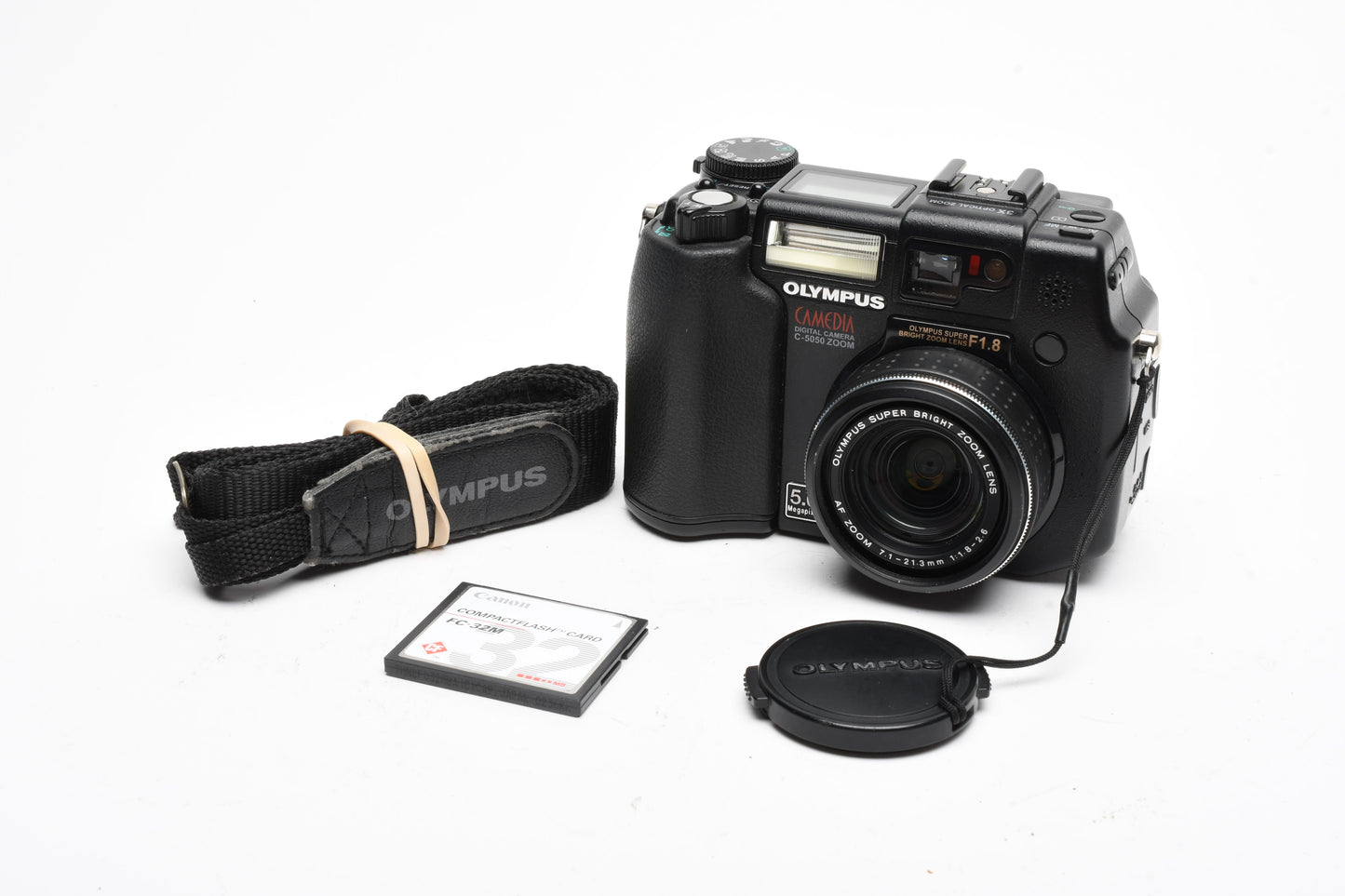 Olympus C5050 5MP Digital Point&Shoot w/f1.8 lens, CF, strap, Tested