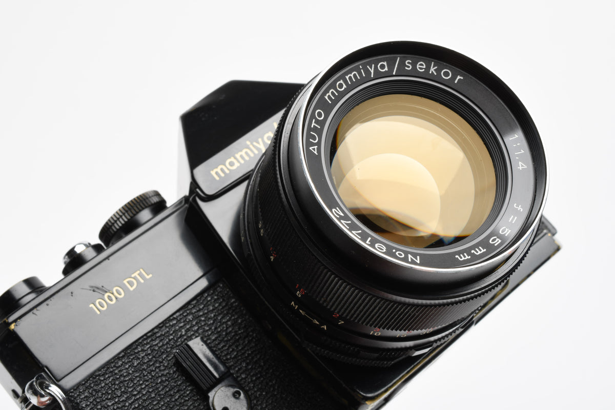 Mamiya 1000DTL Black Body w/Mamiya 55mm f1.4 lens, New Seals, Nice!