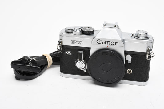 Canon FT QL 35mm SLR body, New seals, accurate, timeless (silver)