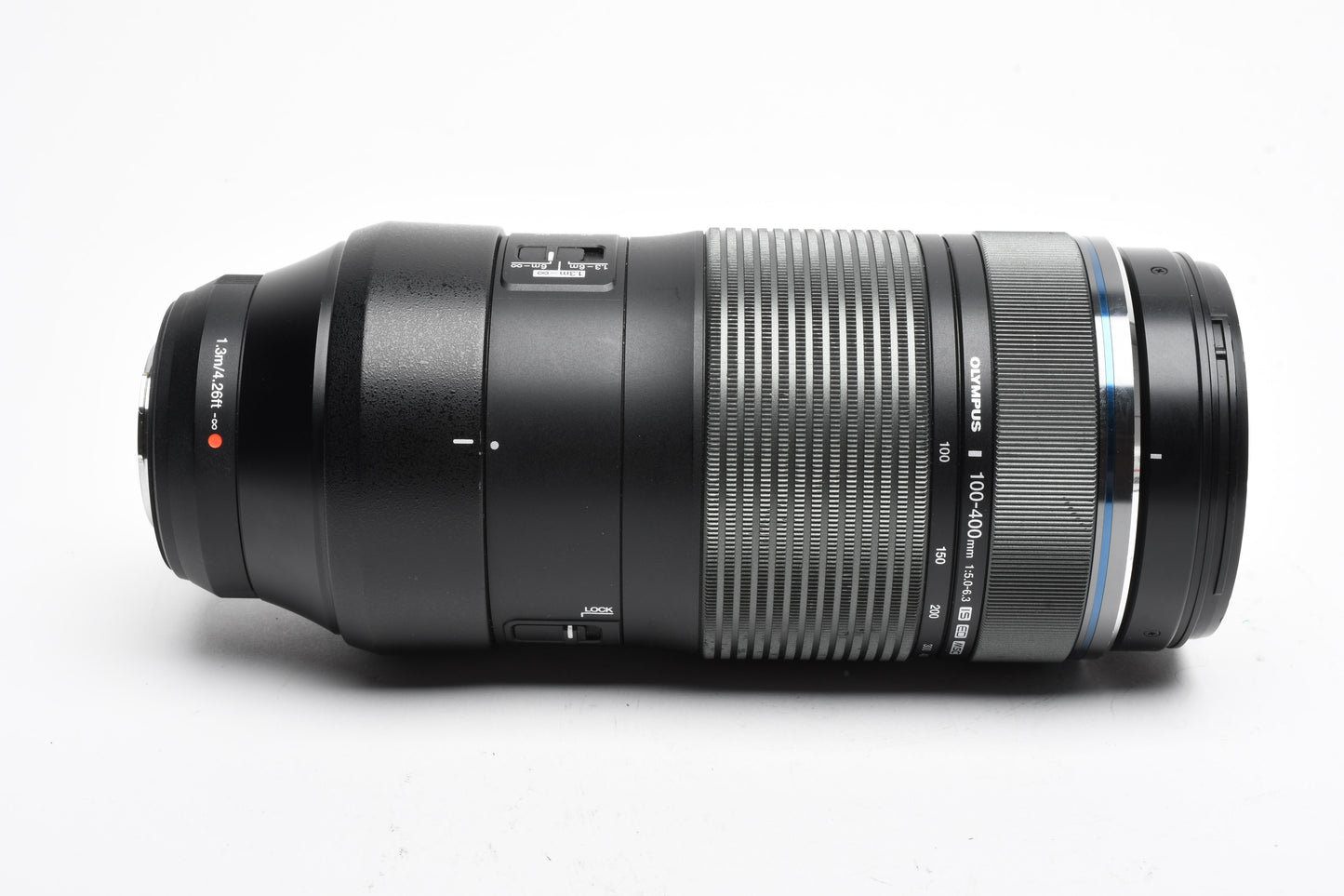 Olympus M Zuiko 100-400mm F5-6.3 IS ED MSC zoom, hood, collar, Great!