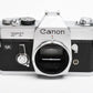 Canon FT QL 35mm SLR body, New seals, accurate, timeless (silver)
