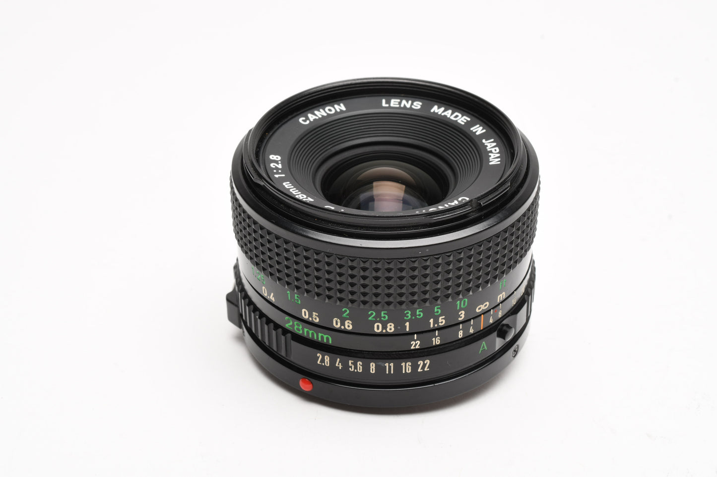Canon FD 28mm f2.8 wide angle lens, caps, Nice wide angle lens