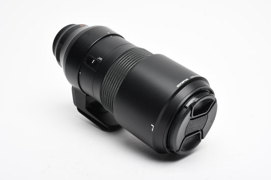 Olympus M Zuiko 100-400mm F5-6.3 IS ED MSC zoom, hood, collar, Great!