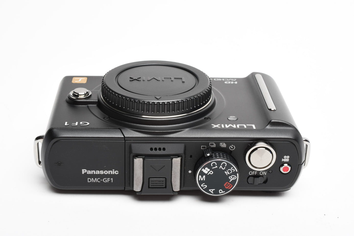 Panasonic Lumix GF1 Body, 2X batts, charger, strap, cables, tested, nice!