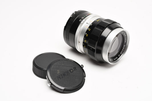 Nikon Nikkor-Q 135mm f3.5 Non-AI Portrait lens, caps, Great!