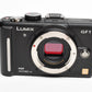 Panasonic Lumix GF1 Body, 2X batts, charger, strap, cables, tested, nice!
