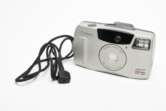 Canon SureShot 60 zoom 35mm Point&Shoot Date 38-60mm lens, Tested