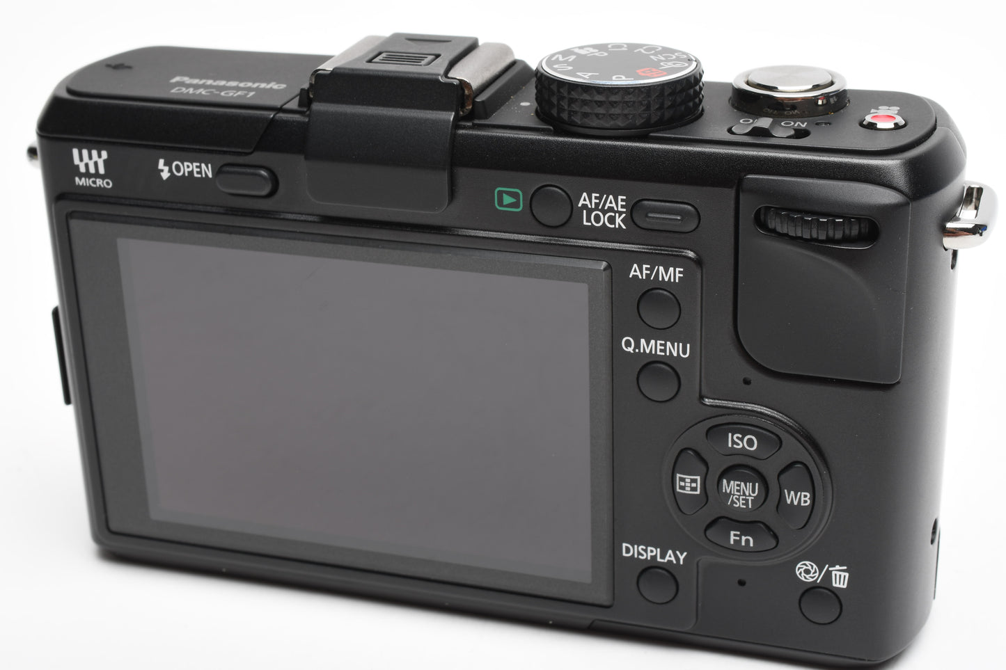 Panasonic Lumix GF1 Body, 2X batts, charger, strap, cables, tested, nice!