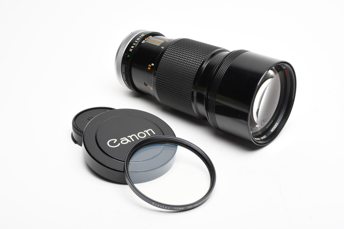 Canon 200mm f2.8 FD SSC Breech mount, Caps, UV, Clean and sharp
