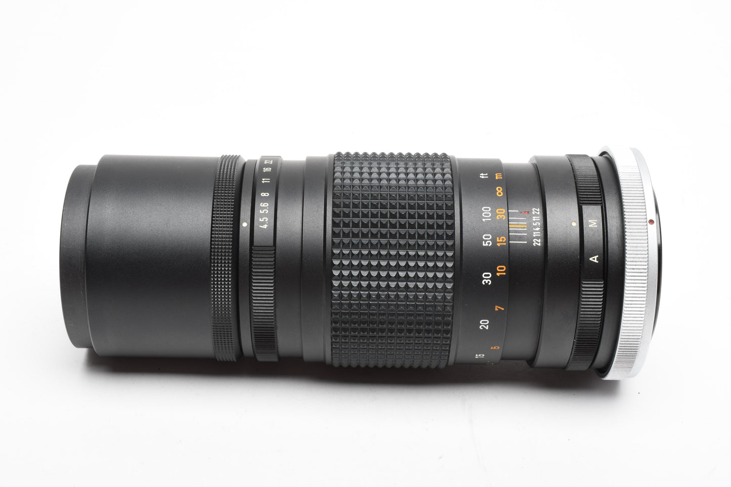 Canon FL 200mm f4.5Telephoto lens for Canon FD mount, Case+Caps, Mint-