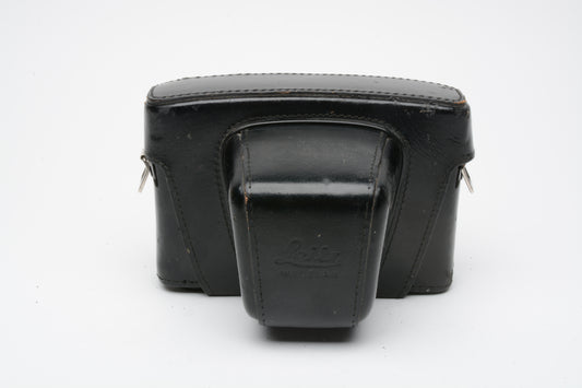 Leica Leitz Leather Eveready Case Black for Leica M5 w/short prime lens, Very good!