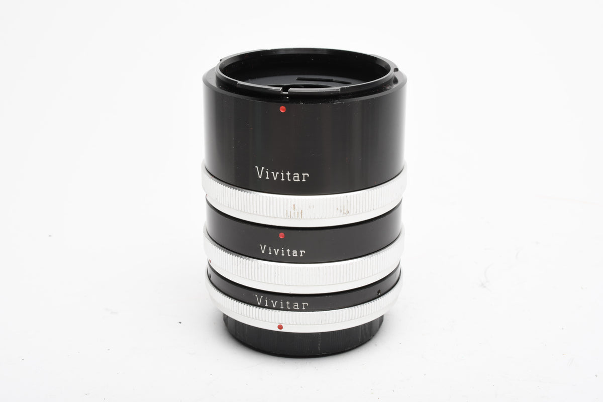 Vivitar FL/FD AT-4 Automatic Extension Tube Set 12,20,36mm Set Canon FD