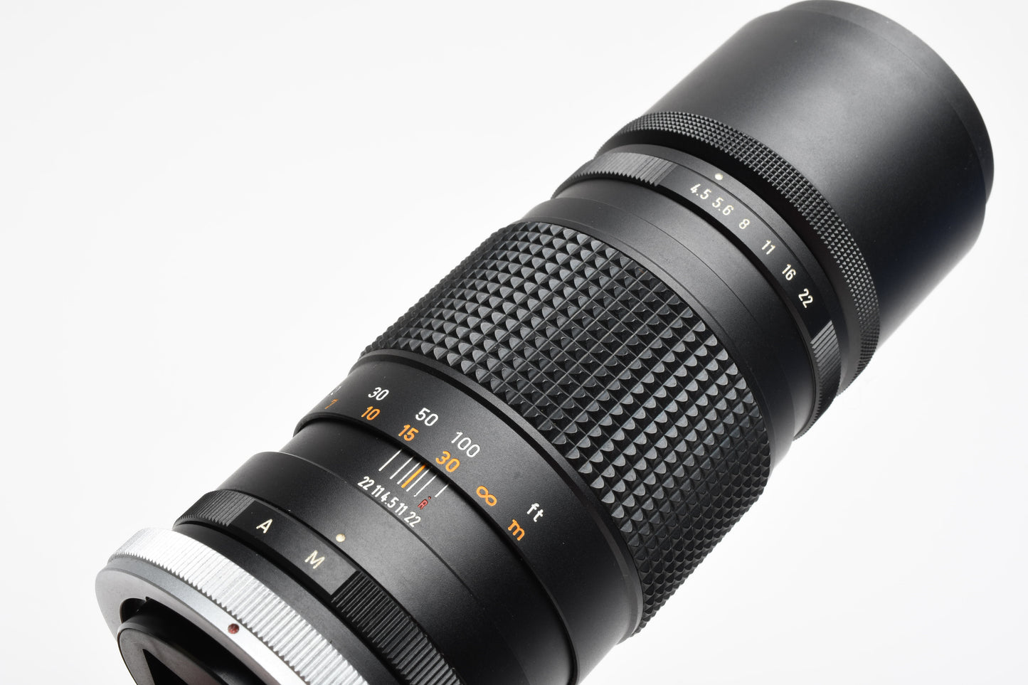 Canon FL 200mm f4.5Telephoto lens for Canon FD mount, Case+Caps, Mint-