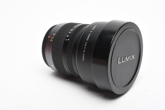 Panasonic Lumix G 7-14mm f f4 Asph. Lens MFT, Caps & Pouch, Great!